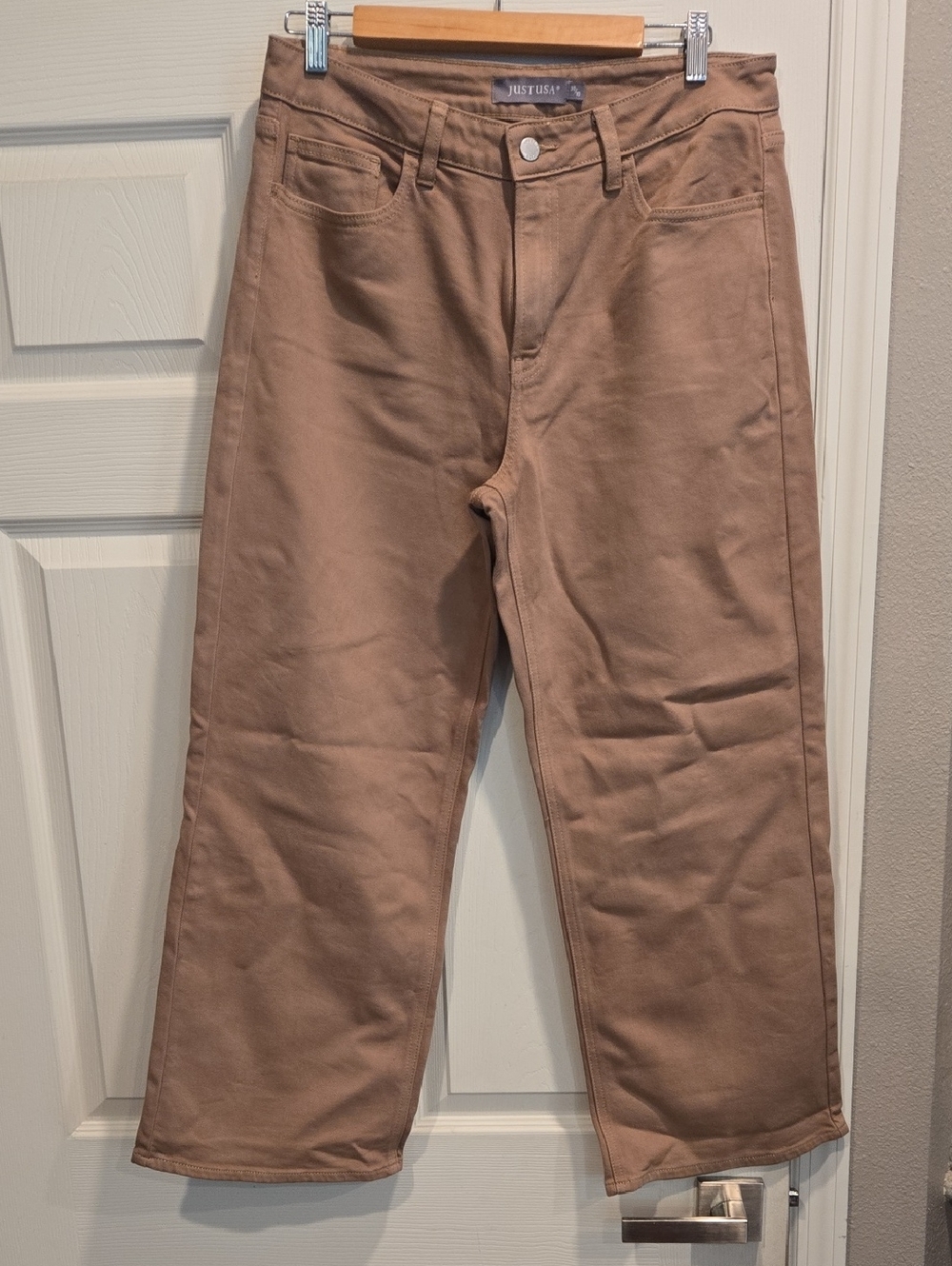 Just USA Wide Leg Pants in Dusty Brown